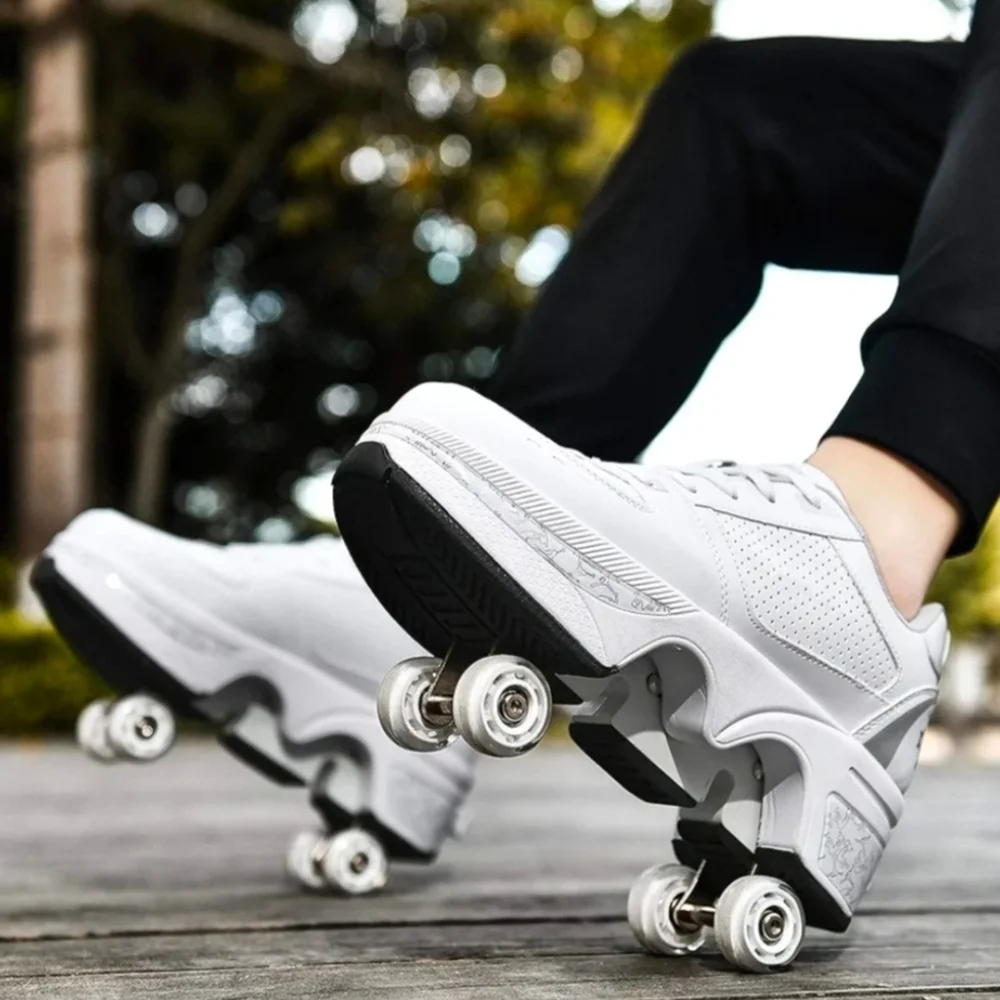 Unisex White Silver Roller Skate Shoes WMS Size EUR 37 US 7 Eqv to Youth Sz 5 - Picture 4 of 16
